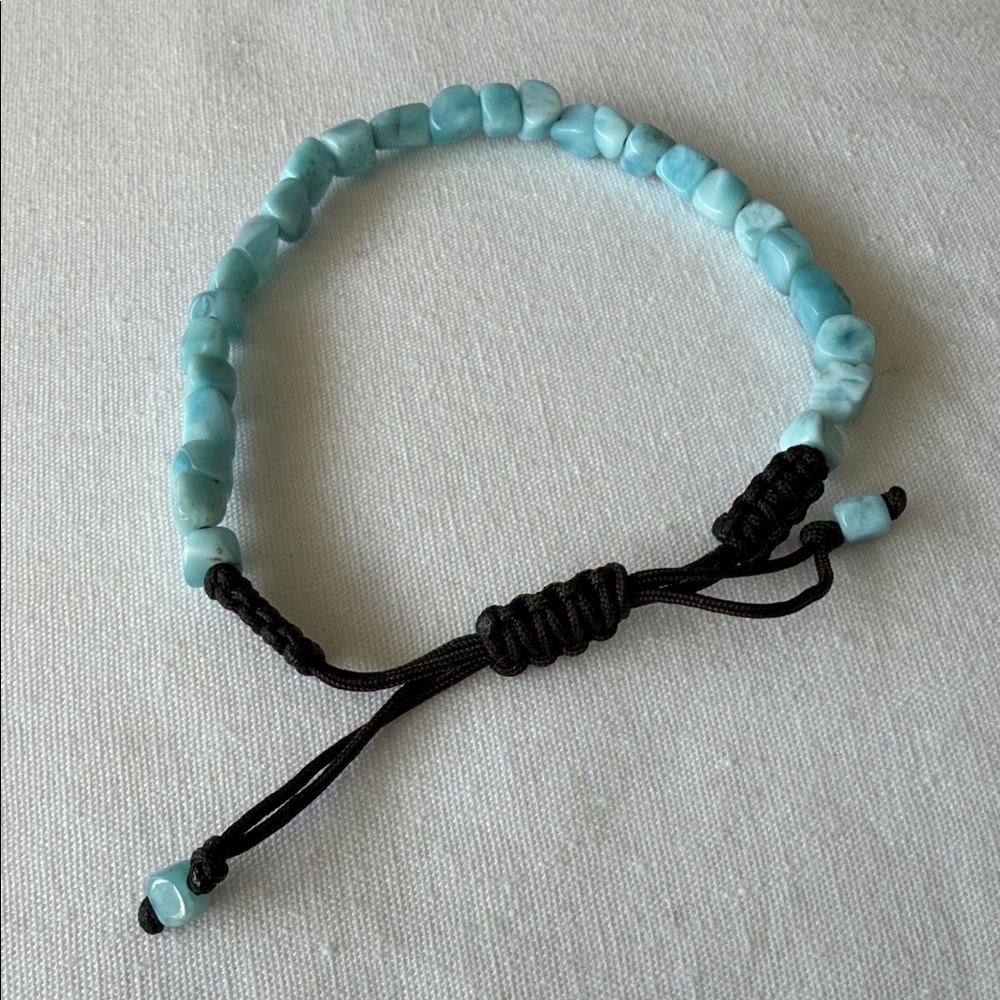 Marahlago beaded Larimar bracelet